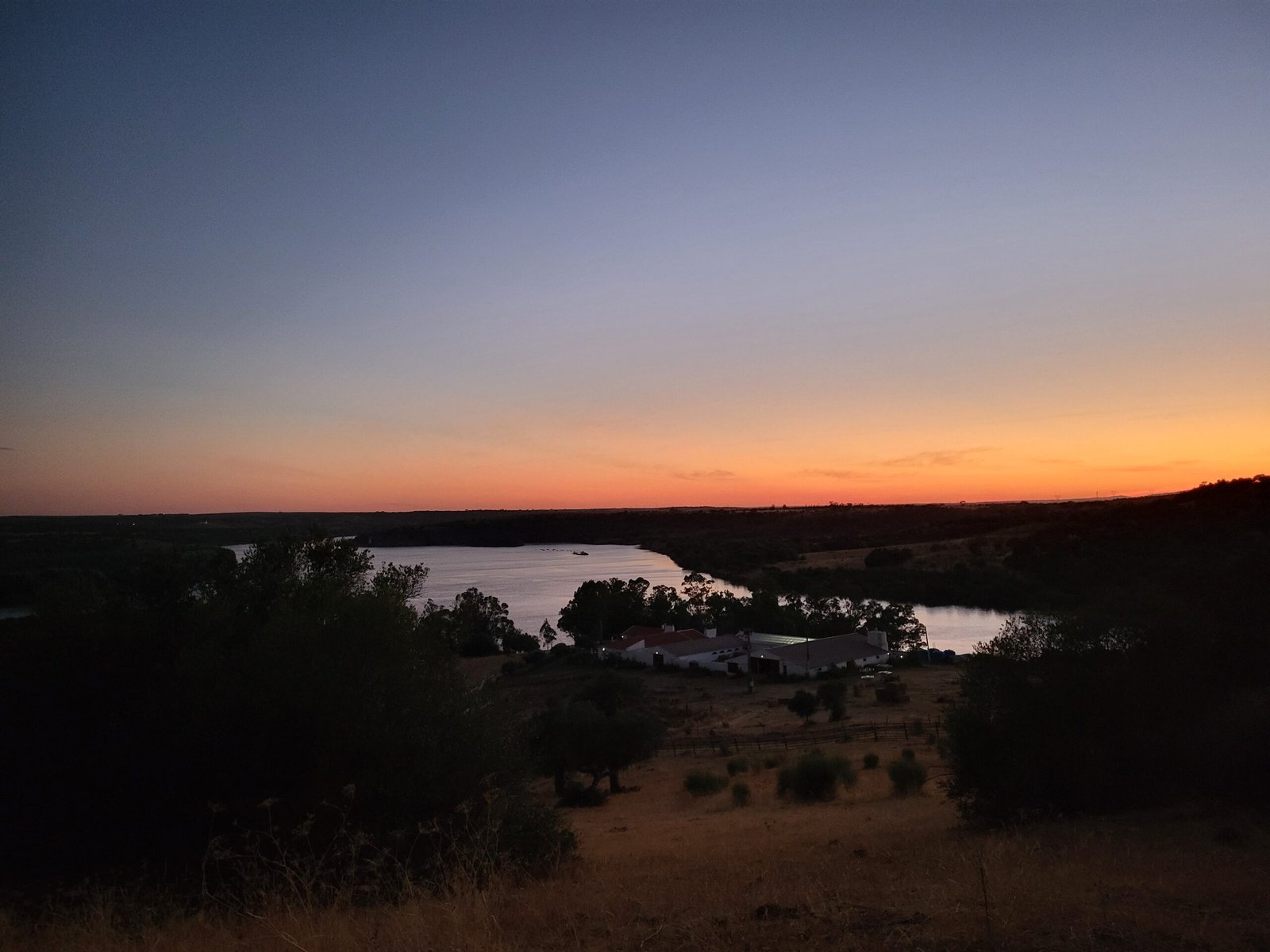 View of the mountain at sunset